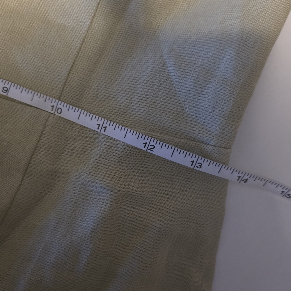 Reformation Sawyer Linen Dress Mini Dried Herbs Sage Green Size 6 NWT - Picture 9 of 10